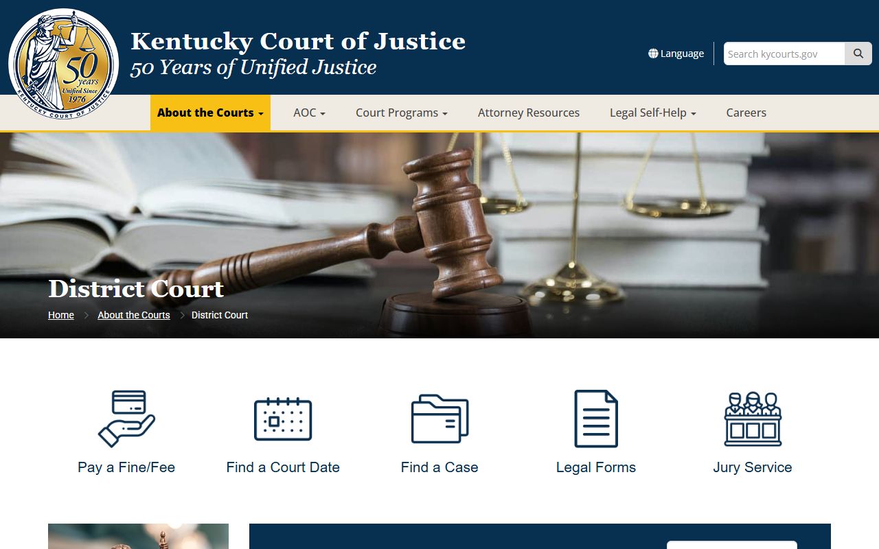 Nelson County court dockets Kentucky District Court overview
