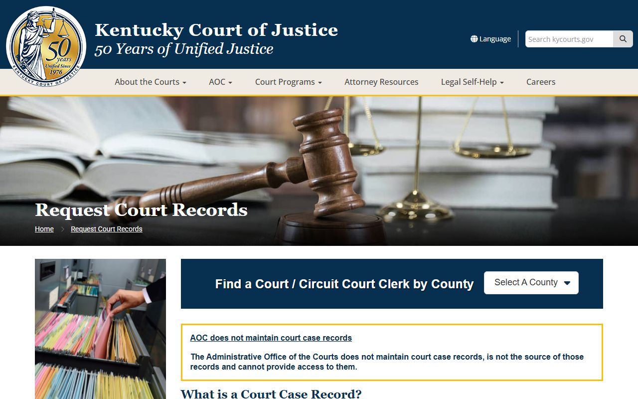 Nelson County court records request instructions