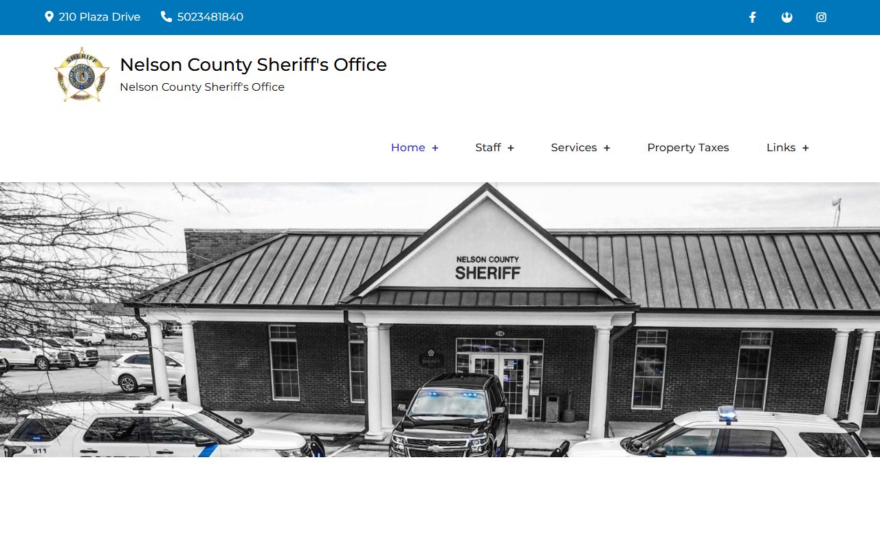 Nelson County sheriff contact page for warrant and court record questions