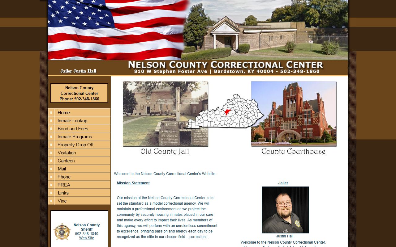 Nelson County jail inmate records and custody information